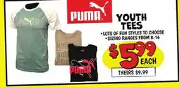Ollie's PUMA YOUTH TEES offer
