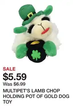 Petsmart MULTIPET'S LAMB CHOP HOLDING POT OF GOLD DOG TOY offer
