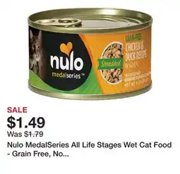 Petsmart Nulo MedalSeries All Life Stages Wet Cat Food - Grain Free, No Corn, Wheat & Soy, 3 Oz offer