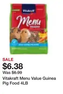 Petsmart Vitakraft Menu Value Guinea Pig Food 4LB offer
