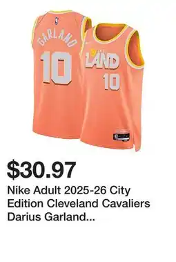 Dick's Sporting Goods Nike Adult 2025-26 City Edition Cleveland Cavaliers Darius Garland #10 Swingman Jersey offer