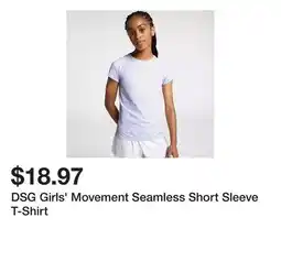 Dick's Sporting Goods DSG Girls' Movement Seamless Short Sleeve T-Shirt offer