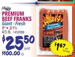 Restaurant Depot Hoffy PREMIUM BEEF FRANKS offer