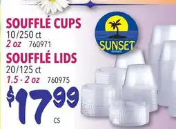 Restaurant Depot SUNSET BRANDS SOUFFLÉ CUPS, SOUFFLÉ LIDS offer
