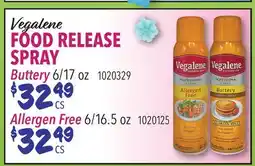 Restaurant Depot Vegalene FOOD RELEASE SPRAY offer