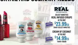 Restaurant Depot REAL INFUSED EXOTICS SELECT VARIETIES, CREAM OF COCONUT offer