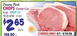 Restaurant Depot Frozen Pork CHOPS Center-Cut offer