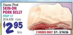Restaurant Depot Frozen Pork SKIN-ON PORK BELLY offer
