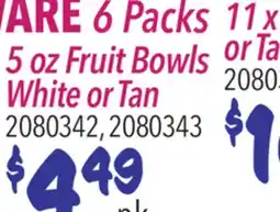 Restaurant Depot WARE 6 Packs 5 oz Fruit Bowls White or Tan offer