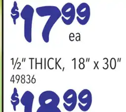 Restaurant Depot 1/2 THICK, 18 x 30 offer