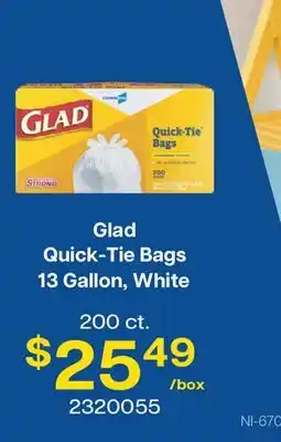 Restaurant Depot Glad Quick-Tie Bags offer