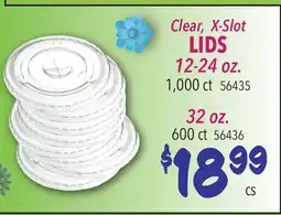 Restaurant Depot Clear, X-Slot LIDS offer