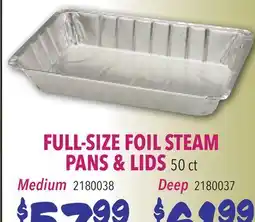 Restaurant Depot FULL-SIZE FOIL STEAM PANS & LIDS offer