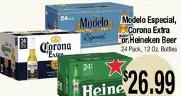 Big Saver Foods Modelo Especial, Corona Extra or Heineken Beer offer