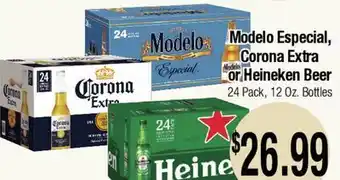 Big Saver Foods Modelo Especial, Corona Extra or Heineken Beer offer