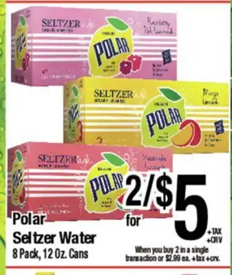 Big Saver Foods Polar Seltzer Water offer