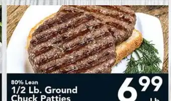 Eurofresh Market 80% Lean 1/2 Lb. Ground Chuck Patties offer