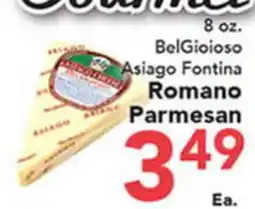 Eurofresh Market BelGioioso Asiago Fontina Romano Parmesan offer