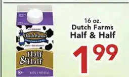 Eurofresh Market 16 oz. Dutch Farms Half & Half offer
