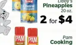 Living Fresh Market Libby's Pineapples, Pam Cooking offer