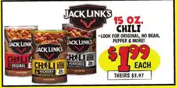 Ollie's JACK LINKS CHILI offer