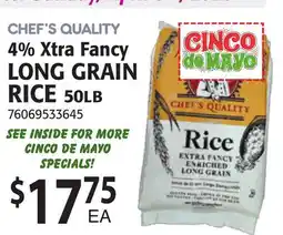Restaurant Depot CHEF'S QUALITY 4% Xtra Fancy LONG GRAIN RICE offer