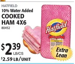 Restaurant Depot HATFIELD 10% Water Added COOKED HAM 4X6 offer