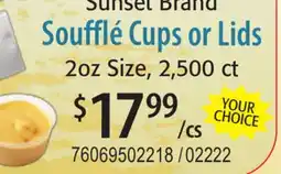 Restaurant Depot Sunset Brand Soufflé Cups or Lids offer