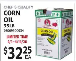 Restaurant Depot CHEF'S QUALITY CORN OIL offer