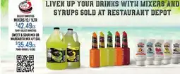 Restaurant Depot LIVEN UP YOUR DRINKS WITH MIXERS AND SYRUPS SOLD AT RESTAURANT DEPOT offer