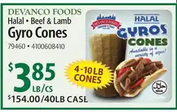 Restaurant Depot DEVANCO FOODS Halal • Beef & Lamb Gyro Cones offer