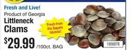 Restaurant Depot Product of Georgia Littleneck Clams offer