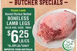 Restaurant Depot Frozen Lamb Boned/Rolled/Netted BONELESS LAMB LEGS offer