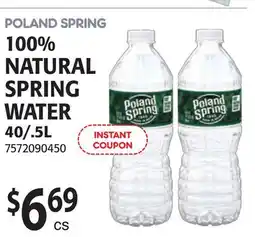 Restaurant Depot POLAND SPRING 100% NATURAL SPRING WATER offer