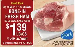 Restaurant Depot BONE-IN FRESH HAM offer