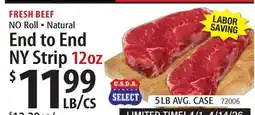 Restaurant Depot End to End NY Strip offer