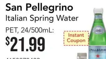 Restaurant Depot San Pellegrino Italian Spring Water offer