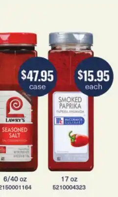 Restaurant Depot SEASONED SALT, SMOKED PAPRIKA offer
