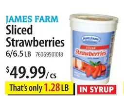 Restaurant Depot JAMES FARM Sliced Strawberries offer