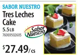 Restaurant Depot SABOR NUESTRO Tres Leches Cake offer