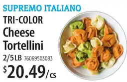 Restaurant Depot SUPREMO ITALIANO TRI-COLOR Cheese Tortellini offer