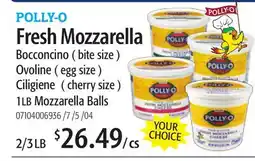 Restaurant Depot POLLY-O Fresh Mozzarella offer