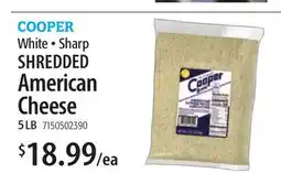 Restaurant Depot COOPER White • Sharp SHREDDED American Cheese offer