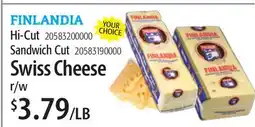 Restaurant Depot FINLANDIA Swiss Cheese offer