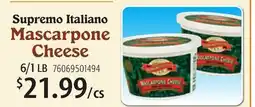 Restaurant Depot Supremo Italiano Mascarpone Cheese offer