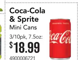 Restaurant Depot Coca-Cola & Sprite Mini Cans offer