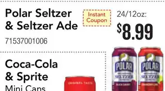 Restaurant Depot Polar Seltzer & Seltzer Ade offer