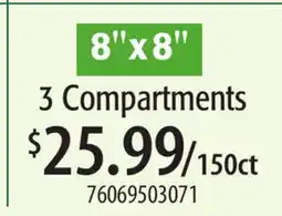 Restaurant Depot 8 x 8 3 Compartments offer