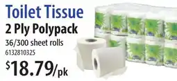 Restaurant Depot Toilet Tissue 2 Ply Polypack offer