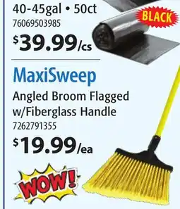 Restaurant Depot MaxiSweep Angled Broom Flagged w/Fiberglass Handle offer